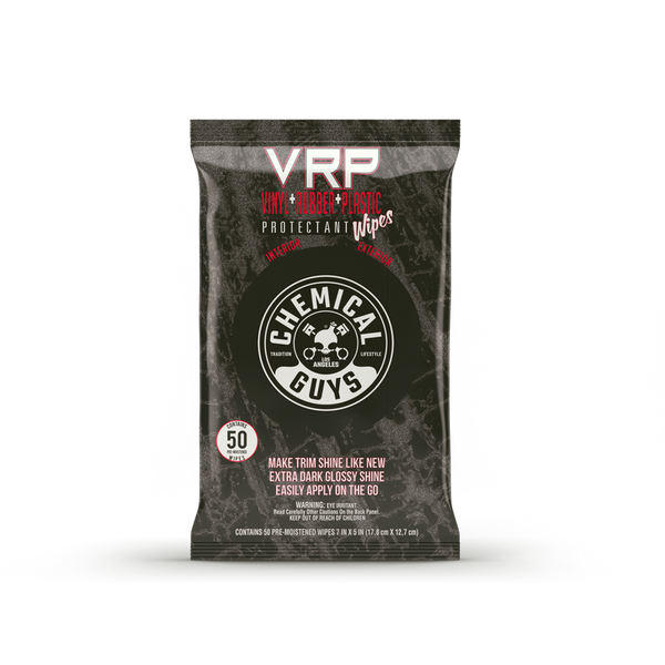 VRP PROTECTANT CAR WIPES FOR VINYL, RUBBER, AND PLASTIC (50 WIPES)