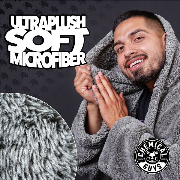 WOOLLY MAMMOTH ULTRA PLUSH HOODED MICROFIBER BATH ROBE - SIZE: M/L