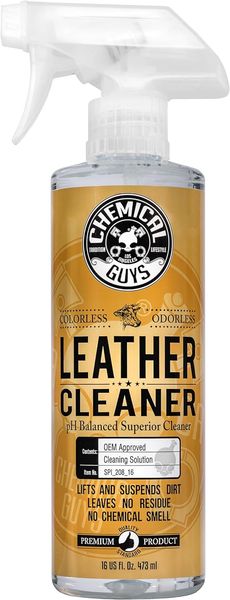 ОЧИСТИТЕЛЬ ДЛЯ КОЖИ LEATHER CLEANER COLOR LESS & ODOR LESS SUPER CLEANER 473 мл