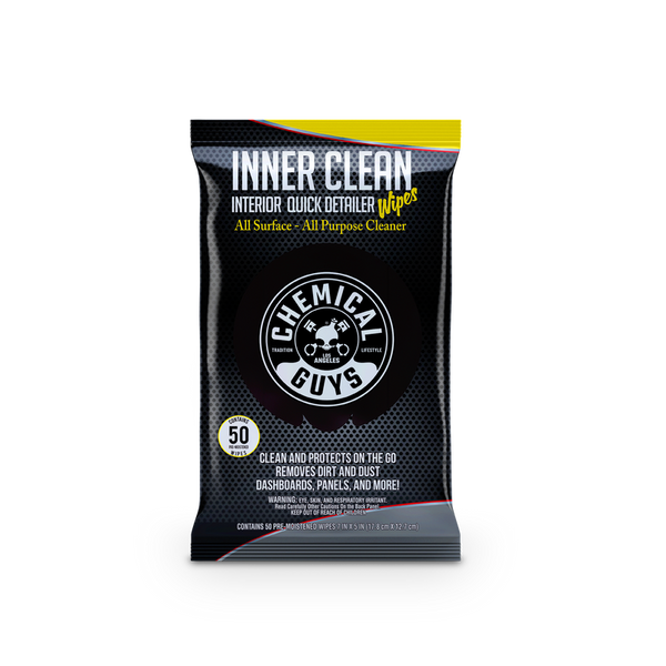 INNERCLEAN INTERIOR QUICK DETAILER & PROTECTANT CAR WIPES (50wipes)