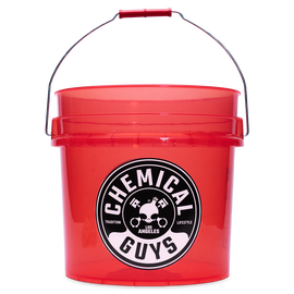 HEAVY DUTY ULTRA CLEAR DETAILING BUCKET, 4.25 GAL, SMOKED OBSIDIAN Red ACC107-207439
