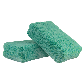 Premium Grade Workhorse Microfiber Applicator, Green 2 pack