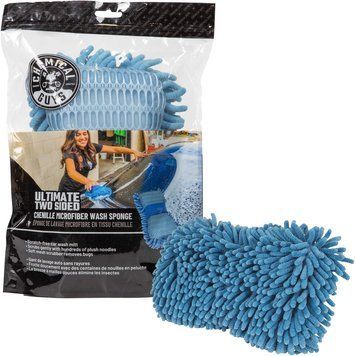 Двостороння мікрофіброва губка для миття Chemical Guys Ultimate Chenille Sponge (синя)