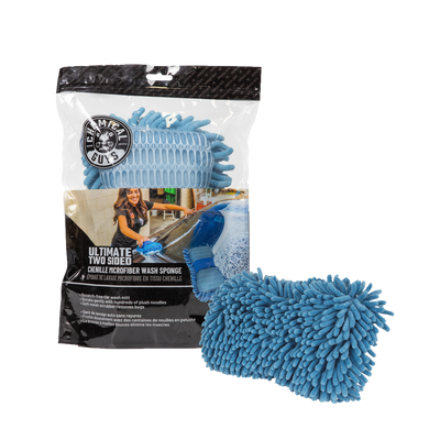 ULTIMATE TWO SIDED CHENILLE MICROFIBER WASH SPONGE, BLUE