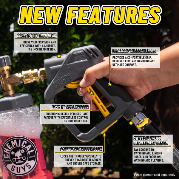 ПІСТОЛЕТ ДЛЯ МИЙКИ ВИСОКОГО ТИСКУ TORQ SNUBBY PRESSURE WASHER GUN - FOAM CANNON ATTACHMENT NEW