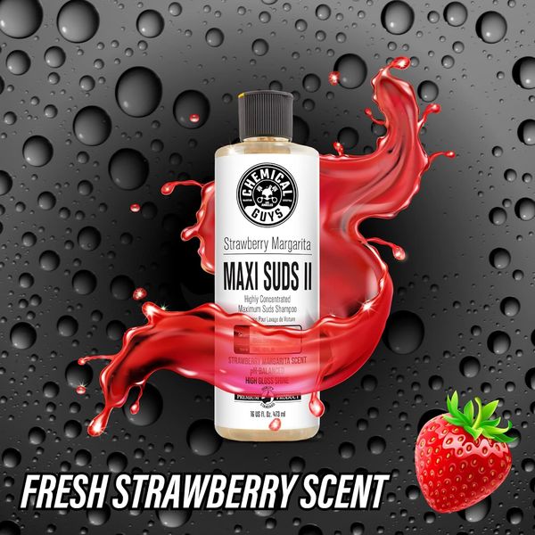 MAXI SUDS II HIGH FOAM MAINTENANCE SHAMPOO AND GLOSS BOOSTER - STRAWBERRY MARGARITA - 3785ml